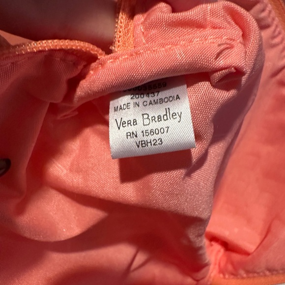 Vera Bradley NWOT Coral Quilted Cosmetic Pouch Set - Picture 5 of 5